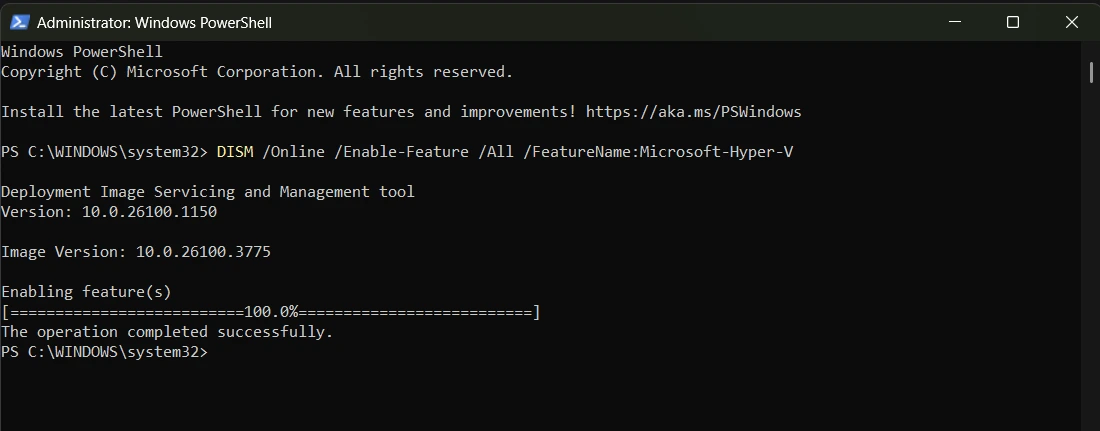 enable-hyper-v-dism